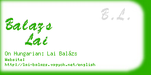 balazs lai business card